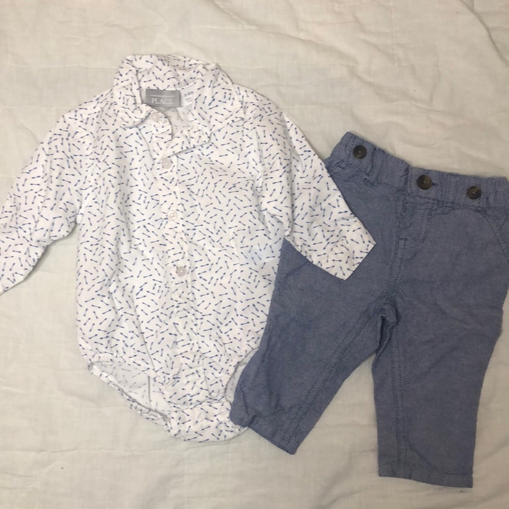 Long sleeved onesie with matching pants
